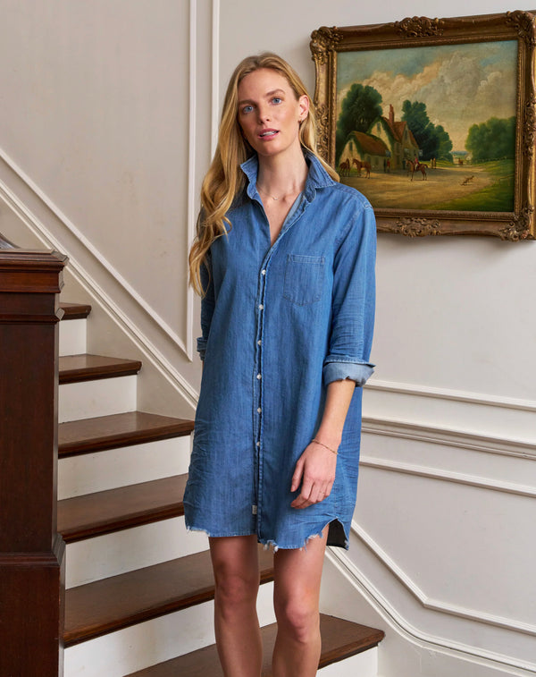 Mary Woven Button Up Dress
